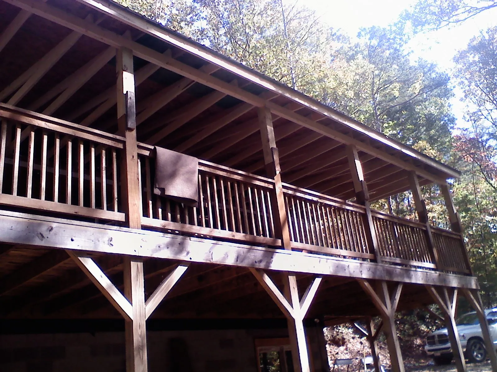 Timber framing under a new elevated porch and deck — Roof Leak Repair in Tiltonsville by Roofing Brothers